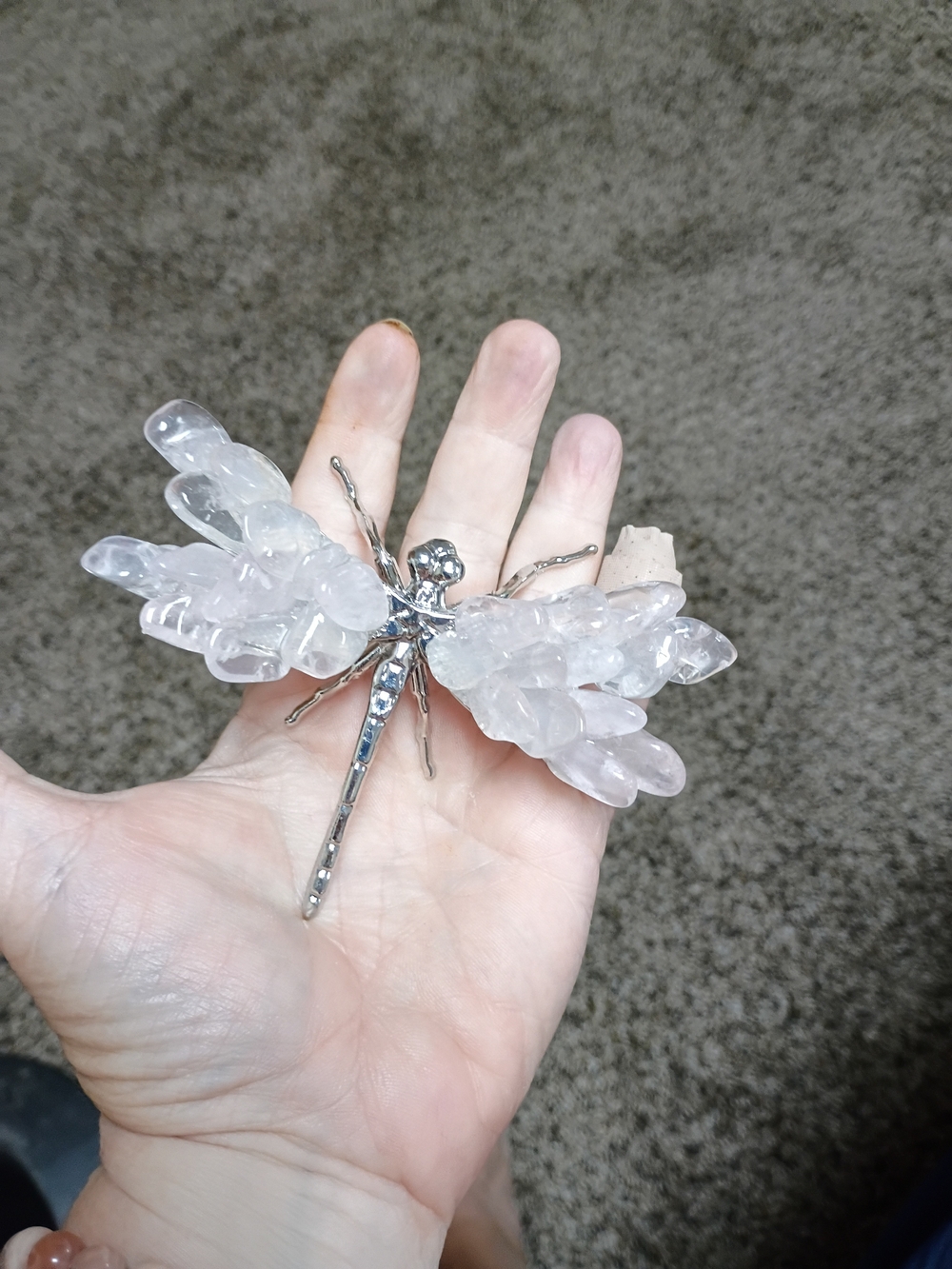 Clear Quartz Dragon Fly